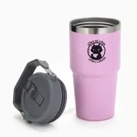 Термостакан с ручкой Coffee, 600 мл, розовый