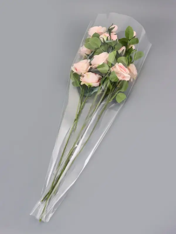 Пакет конус для цветов, прозрачный, 36&times;80 см