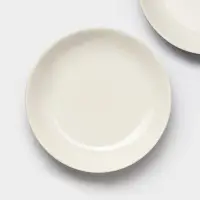 Тарелки Magistro Matt black, 950 мл, 23.5&times;4 см, набор 2 шт., фарфор, белые, чёрные