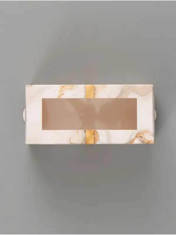 Коробка подарочная с окном &laquo;Мрамор&raquo;, 12&times;5.5&times;5.5 см, самосборная