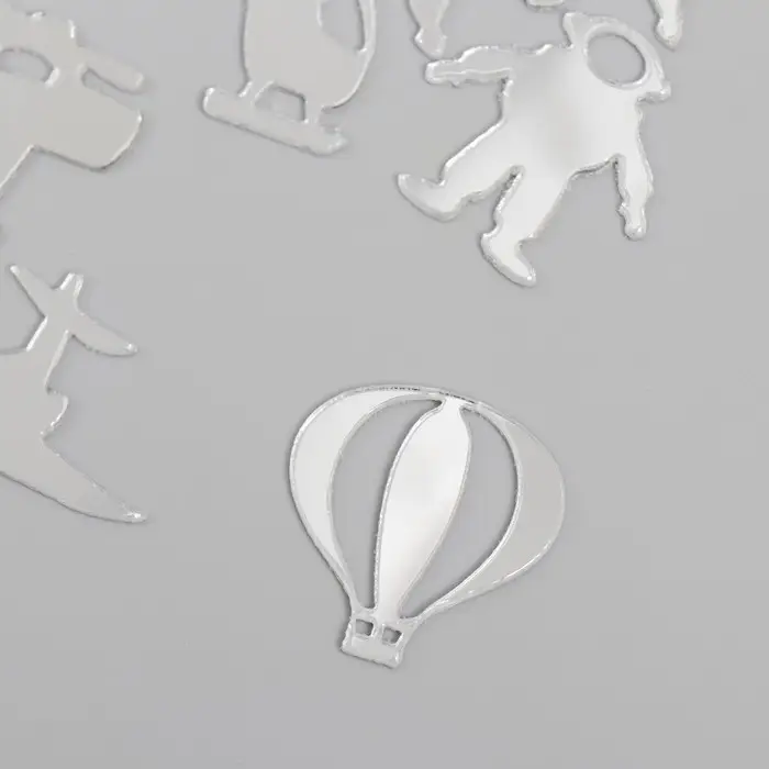 Декоративные элементы для творчества «Арт Узор. Воздушный транспорт», набор 6 шт., пластик зеркальный