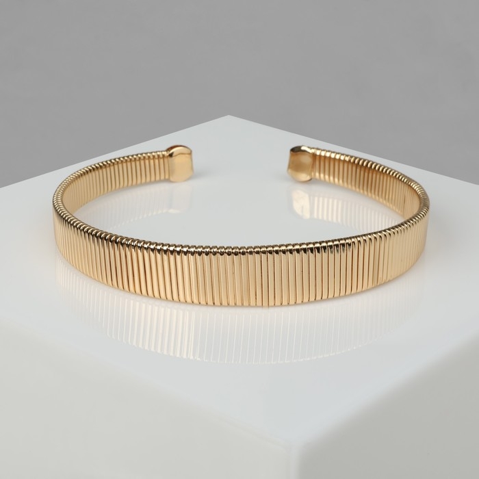 Чокер «Рельеф» широкий, 2 см, цвет золото, 13,5 см Чокер «Рельеф» широкий, 2 см, цвет золото, 13,5 см