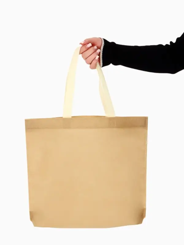 Пакет с петлевой ручкой, сумка - шопер &laquo;Эко&raquo;, 38&times;32&times;10 см, бежевый