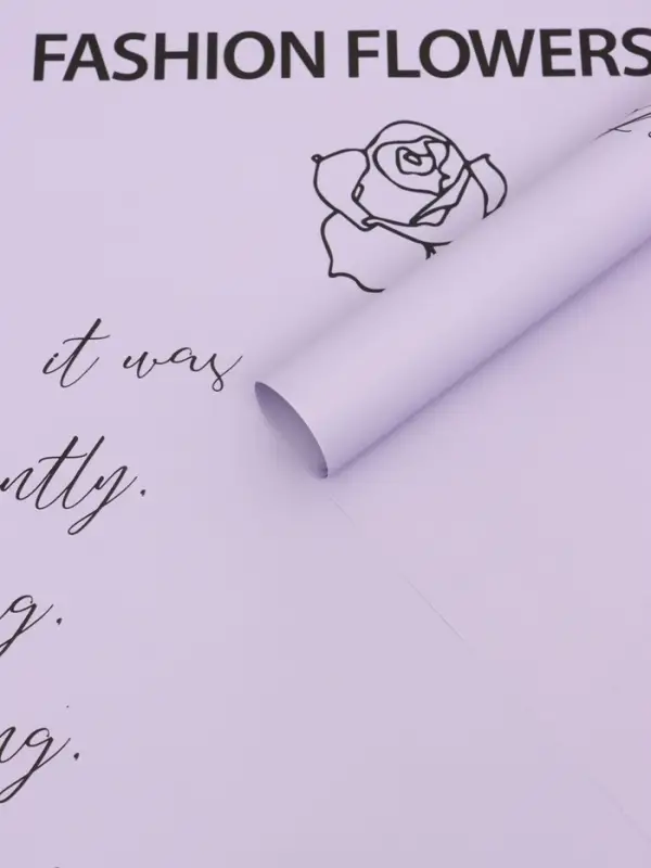 Пленка флористическая, &laquo;До полуночи&raquo;, светло - сиреневая, в листах, 58&times;58 см