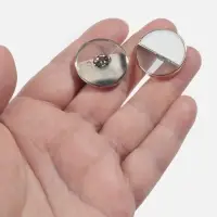 Пуговицы на ножке, пластиковые, d=25 мм, набор 5 шт., белые