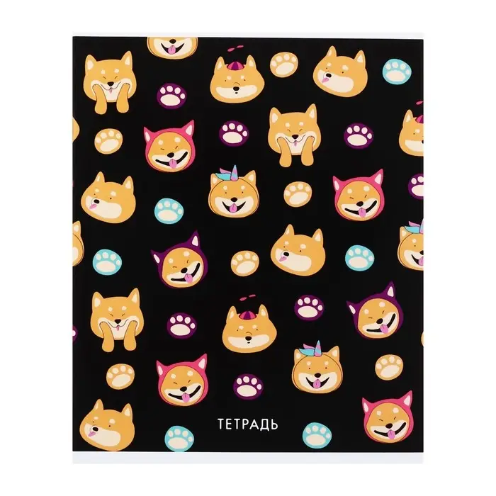 Тетрадь 48 листов в клетку, Calligrata &laquo;У меня лапки&raquo;, обложка мелованный картон, УФ-лак, блок офсет, МИКС