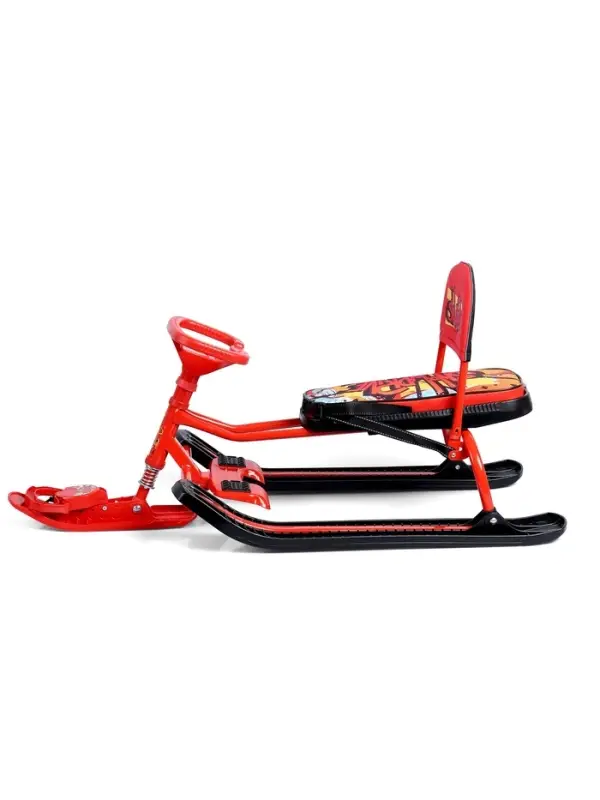 Снегокат &laquo;Тимка спорт 4-1 Граффити&raquo;, ТС4-1/GR, со спинкой и ремнём безопасности