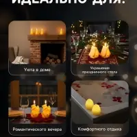 Светодиодная фигура &laquo;Снеговик&raquo; 7&times;12.5&times;5.5 см, пластик, от батареек AG13&times;3, свечение тёплое белое