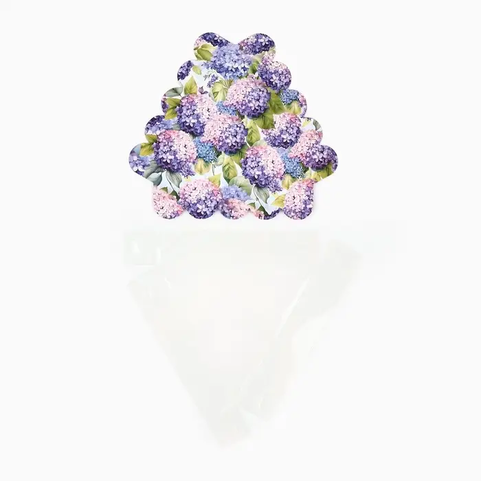 Коробка для кондитерских изделий с пластиковой крышкой «Гортензия», 18 х 3 см