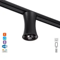 Светильник трековый BayerLux SLIM &laquo;Лотос&raquo;, LED, 12 Вт, 3000K-6000К, 48 В, CRI90, 8&times;8&times;12.5 см, чёрный