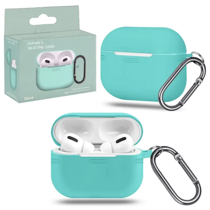 Чехол APods 3 с карабином №17 sky blue Чехол APods 3 с карабином №17 sky blue