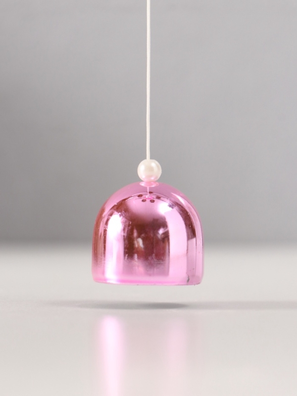 Музыка ветра металл от сглаза Музыка ветра металл от сглаза "Мишка с 6 колокольчиками" розовый h=53см