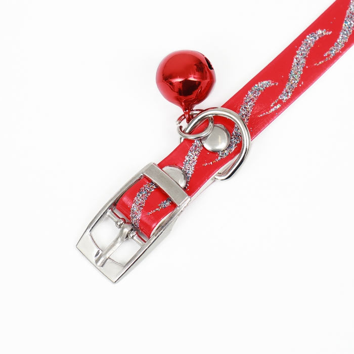 Ошейник из искусственной кожи Ошейник из искусственной кожи "Бесконечность" с блестками, 30 х 1 см, микс цветов