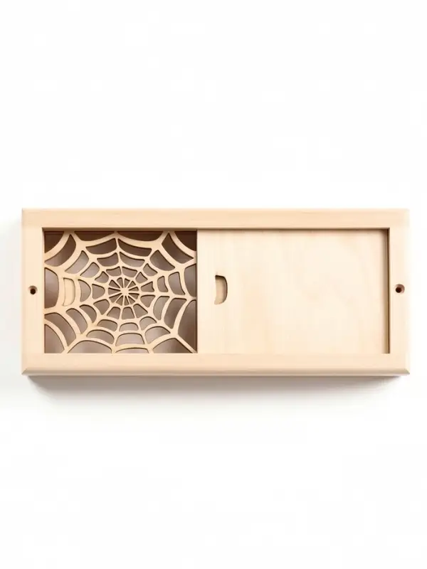 Вентиляционная решетка "Паутина" с задвижкой, 28х12 см