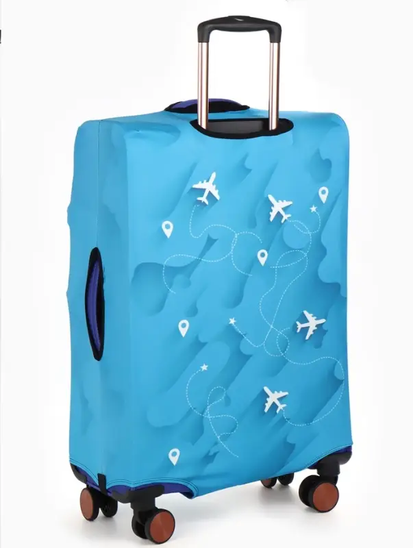 Чехол для чемодана &laquo;Самолеты&raquo;, 20", голубой