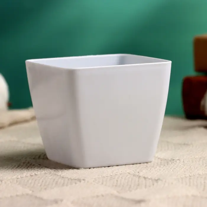 Кашпо "Аксель" белое, 7х7х6см
