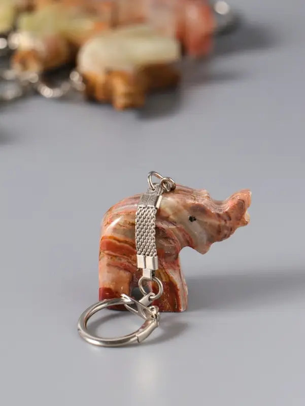 Брелок "Слон",набор 10 шт, оникс