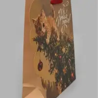 Пакет подарочный &laquo;С Новым годом&raquo;, котик, L 31&times;11.5&times;40 см
