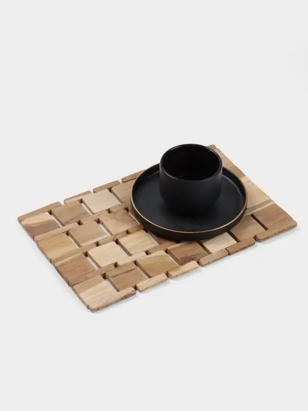 Коврик из тикового дерева, 30&times;20&times;0.7 см