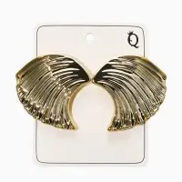 Серьги пластик "Волна", цвет золото