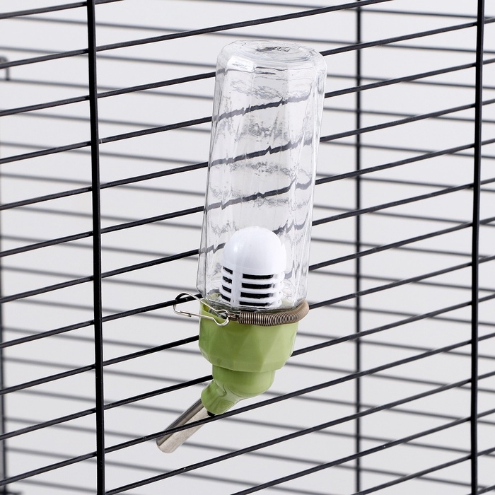 Поилка для грызунов, 80 мл, крепление-пружинка, и два сменных фильтра, зелёная Поилка для грызунов, 80 мл, крепление-пружинка, и два сменных фильтра, зелёная