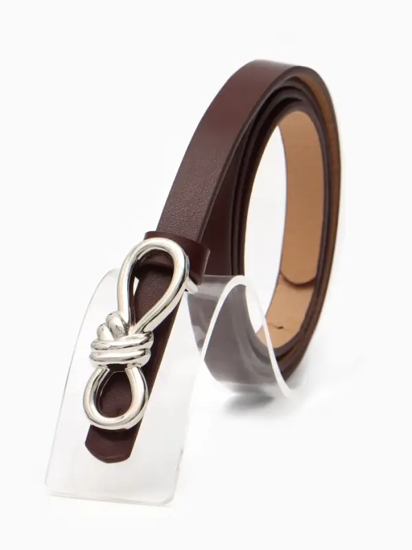 Ремень женский &laquo;Бант&raquo;, серебристая пряжка, 1.5&times;110 см, гвоздик, коричневый