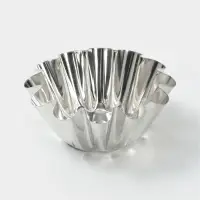 Форма для выпечки ромовой бабы, d=14 см, h=6.2 см, жесть, серебристая