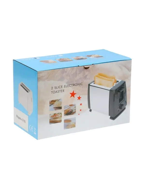 Тостер LT-03, 750 Вт, 6 режимов прожарки, 2 тоста, серебристый Тостер LT-03, 750 Вт, 6 режимов прожарки, 2 тоста, серебристый