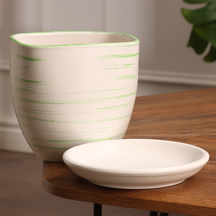 Горшок цветочный Горшок цветочный "Кустарник" роспись 1,4 л