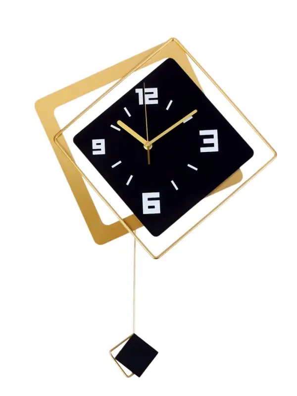 Часы настенные интерьерные &laquo;Геометрия&raquo;, с маятником, плавный ход, 40&times;53 см