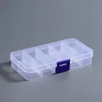 Органайзер для хранения мелочей, 10 съёмных ячеек, 13×7.2×2.2 см, прозрачный