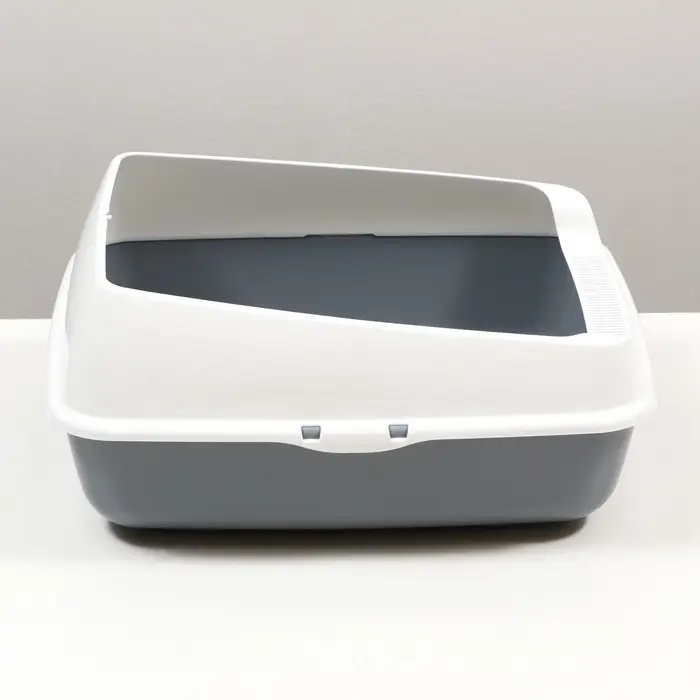 Лоток для кошек, 50.5&times;39&times;23 с, без сетки, пластик, серый