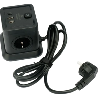 Сетевой фильтр Cablexpert Tower 4р/2м, 10А, 2хUSB, черный(TWR-4-CU2-B-2)