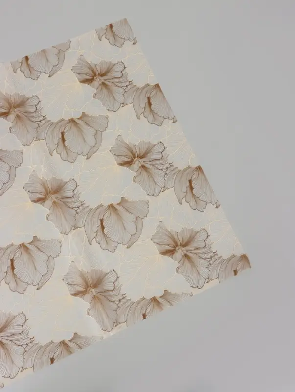 Пленка для цветов и букетов &laquo;Акварельный эскиз&raquo;, матовая, бежевый, 57&times;57 см