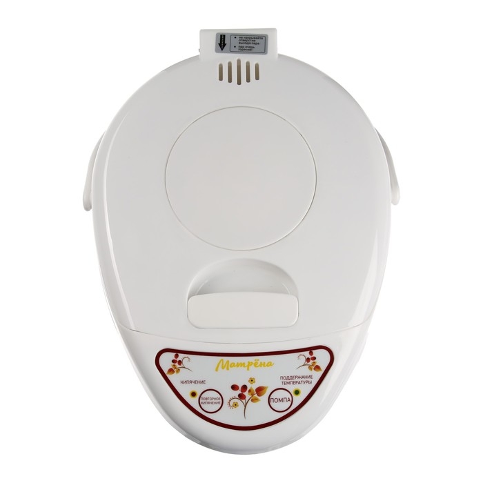 Термопот МАТРЕНА МА-111, 750 Вт, 5 л, регулировка t°, белый с рисунком Термопот МАТРЕНА МА-111, 750 Вт, 5 л, регулировка t°, белый с рисунком