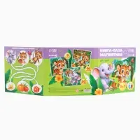 Магнитные пазлы для малышей &laquo;Зверята&raquo;, книга 3 в 1, Крошка Я