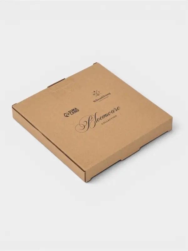Тарелка десертная WY Bloomware. d=20 см, фарфор, белая, зелёная