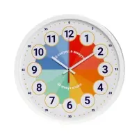 Часы настенные &laquo;Обучающие&raquo;, детские, плавный ход, d=30 см, белые