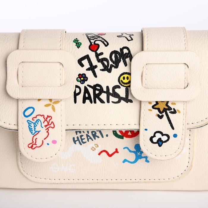 Сумка женская-мессенджер, цвет белый 18,5*13*8 см Сумка женская-мессенджер, цвет белый 18,5*13*8 см