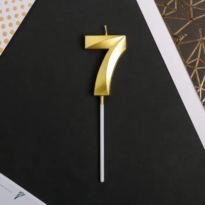 Свеча для торта, цифра &laquo;7&raquo;, 11.5&times;2.3 см
