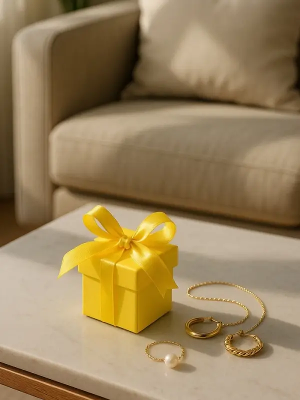 Коробочка подарочная складная «Презент» 6×6×6, желтый