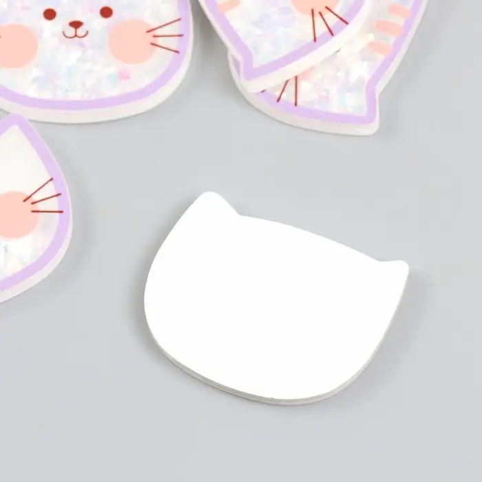 Шейкер для творчества акрил "Котик" с глиттером 0,5х4,7х3,6 см