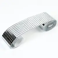 Зеркальная мозаика, самоклеящаяся, 4 см &times; 1 м, серебро