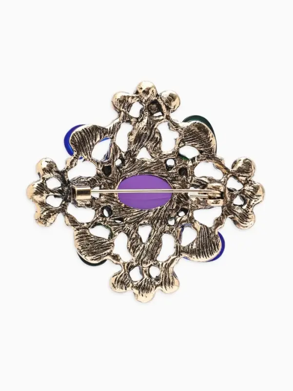 Брошь &laquo;Императрица&raquo;, награда, цветная в чернёном золоте