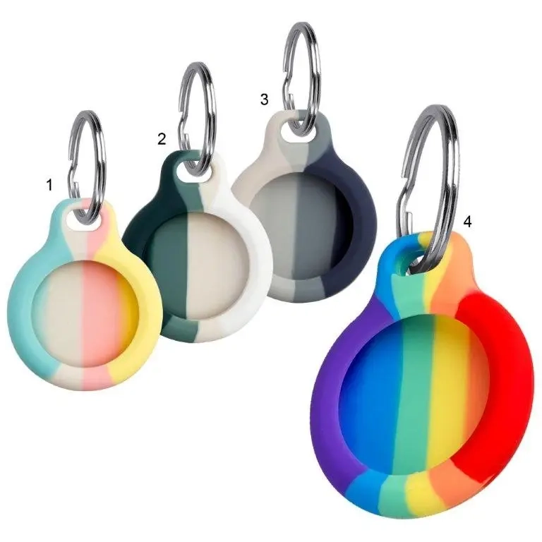 Чехол Airtag силиконовый с брелком цветные Чехол Airtag силиконовый с брелком цветные