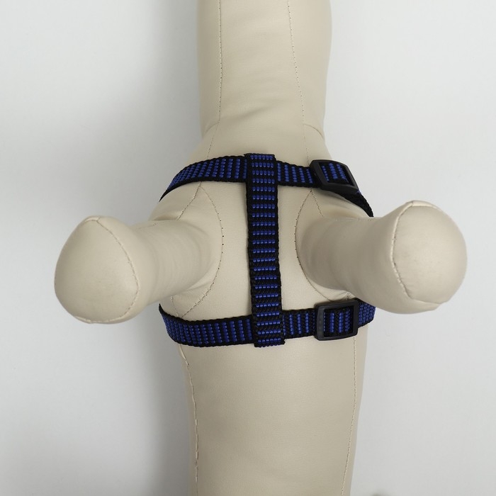 Шлейка рельефная 36-49 х 1,5 см, сине-чёрная Шлейка рельефная 36-49 х 1,5 см, сине-чёрная