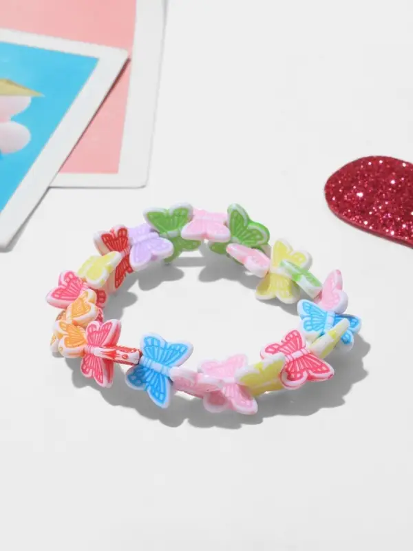 Браслет детский &laquo;Выбражулька. Танцующие бабочки&raquo;, d=6 см, разноцветный