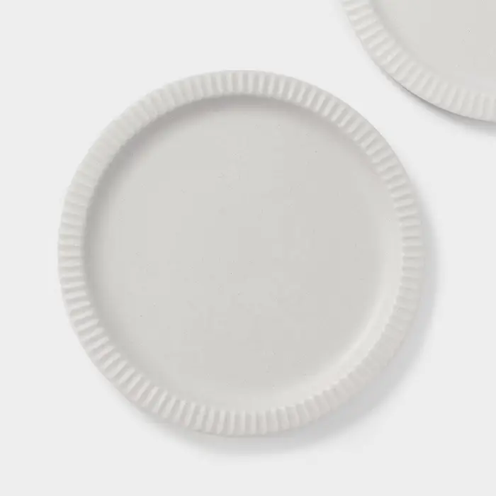 Тарелки Magistro Jarwah Lausanne, d=25 см, обеденные, набор 2 шт., фарфор, серые