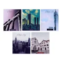 Тетрадь 48 листов в клетку Calligrata «Города», обложка мелованный картон, серые листы, МИКС Тетрадь 48 листов в клетку Calligrata «Города», обложка мелованный картон, серые листы, МИКС