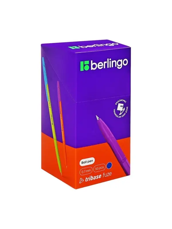 Ручка шариковая Berlingo Tribase Fuze, узел 0.7 мм, чернила синие, МИКС Ручка шариковая Berlingo Tribase Fuze, узел 0.7 мм, чернила синие, МИКС